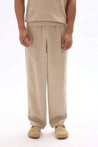 Pantaloni straight - Beige