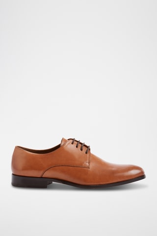 Stringate in pelle - Marrone