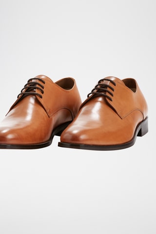 Stringate in pelle - Marrone