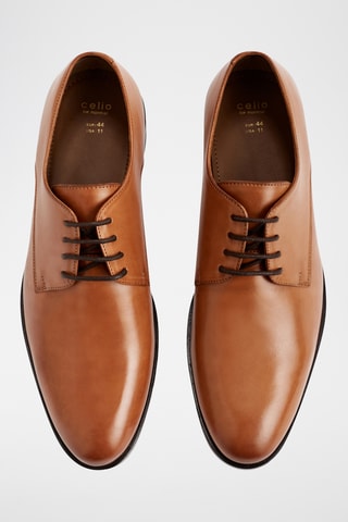Stringate in pelle - Marrone