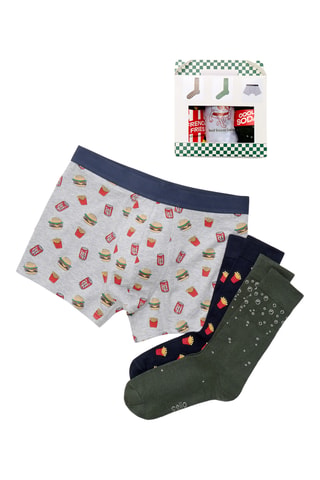 Cofanetto menù fast food Natale - Grigio chiaro