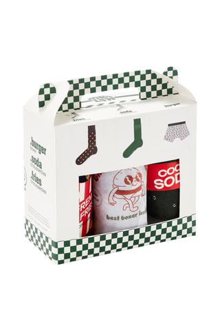 Cofanetto menù fast food Natale - Grigio chiaro