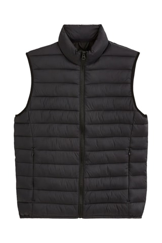 Piumino light impermeabile senza maniche - Nero