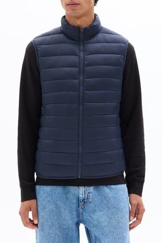 Piumino light impermeabile senza maniche - Navy
