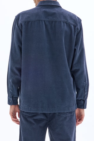 Sovracamicia in velluto - Navy