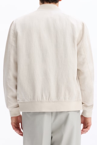 Bomber in lino - Beige chiaro