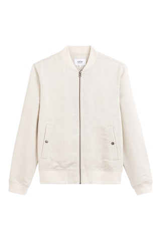 Bomber in lino - Beige chiaro
