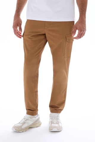Pantaloni straight - Marrone chiaro