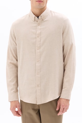 Camicia regular - Beige chiaro