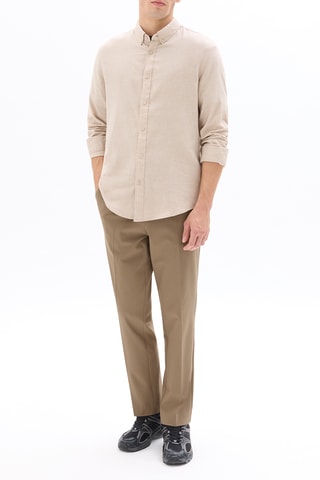 Camicia regular - Beige chiaro
