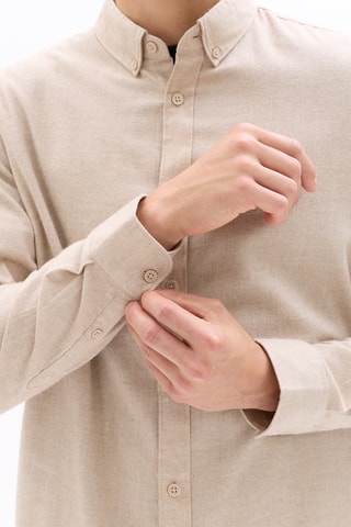 Camicia regular - Beige chiaro