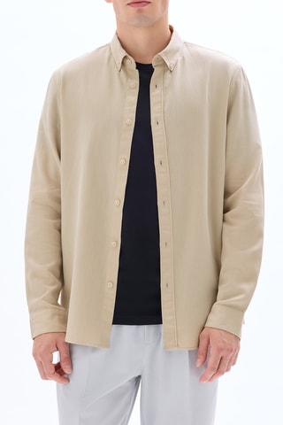 Camicia regular - Beige
