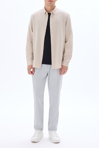 Camicia regular - Beige