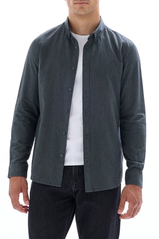 Camicia regular - Verde scuro