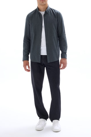 Camicia regular - Verde scuro
