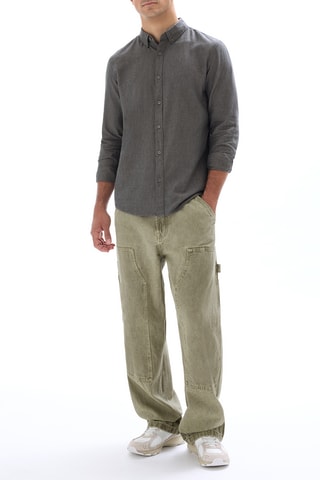 Camicia regular - Grigio