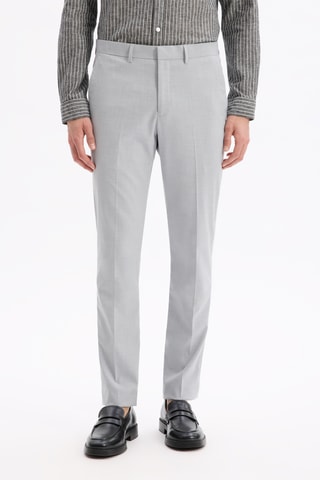 Pantaloni slim da completo - Grigio chiaro