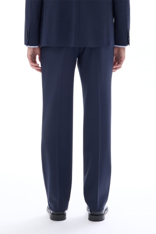 Pantaloni regular in lana - Navy