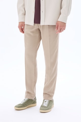Pantalon straight - Beige clair
