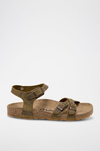 Sandales en cuir - Kaki