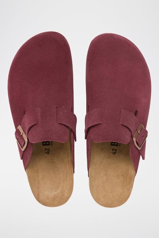 Sabot in pelle scamosciata - Bordeaux