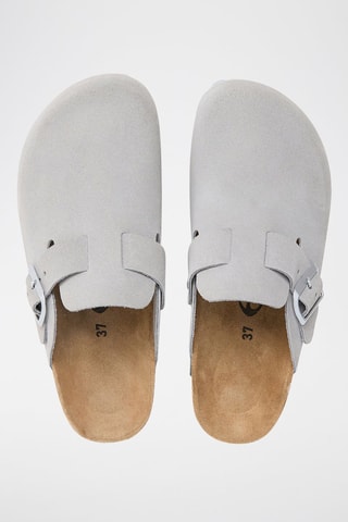 Sabot in pelle scamosciata - Grigio