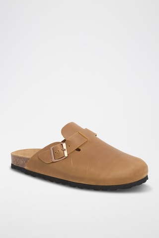 Sabot in pelle - Marrone