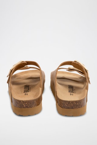 Sandali platform in pelle scamosciata - Marrone