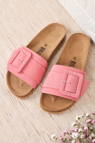 Ciabatte in pelle scamosciata - Rosa