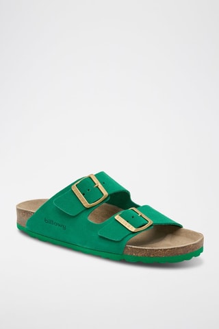 Leren Muiltjes - Groen