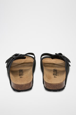 Mules en cuir - Noir