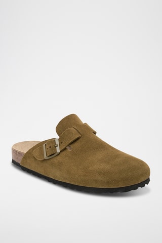 Sabots en cuir - Kaki