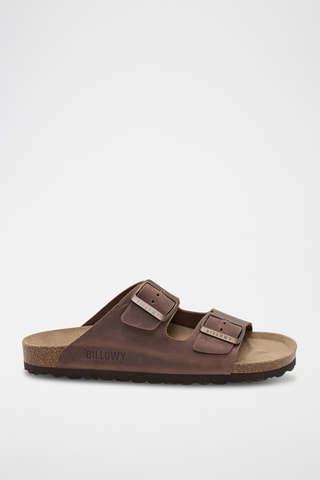 Mules en cuir - Marron