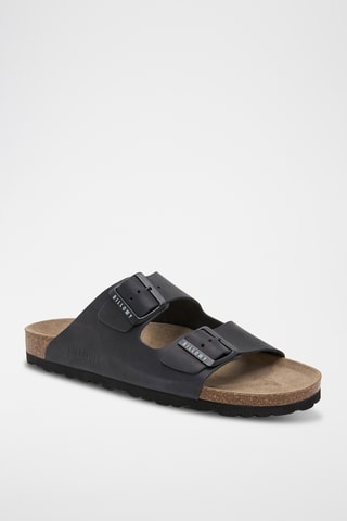 Mules en cuir - Noir