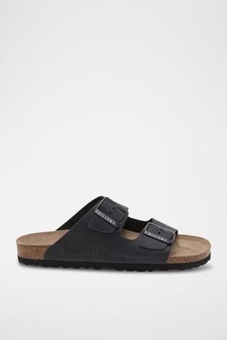 Mules en cuir - Noir