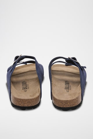 Mules en cuir - Bleu