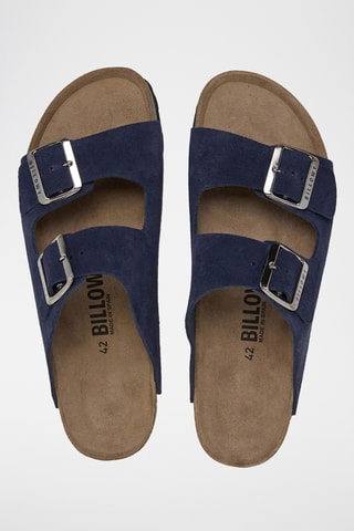 Mules en cuir - Bleu