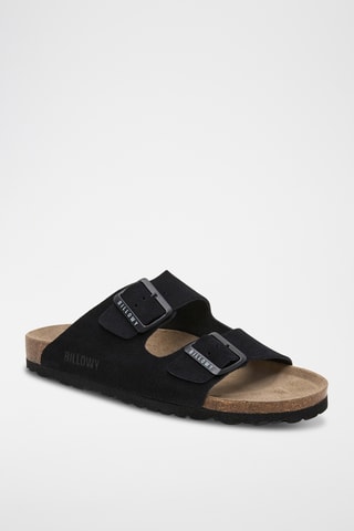 Mules en cuir - Noir