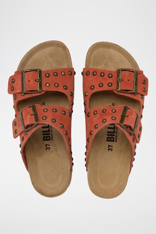 Mules en cuir - Orange