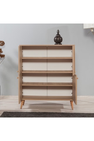 Meuble de rangement 4 portes  - 95 x 111 x 36 cm