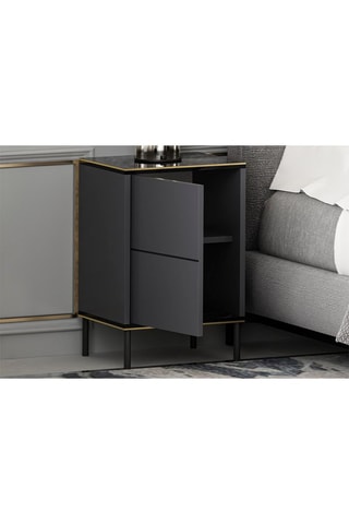 Table de chevet 1 porte - 40 x 60 x 35 cm