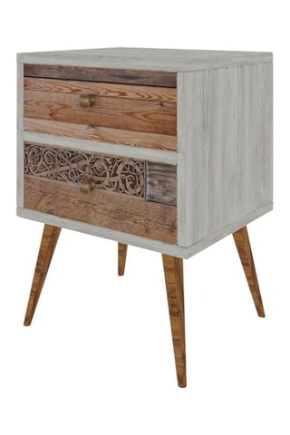 Table de chevet 2 tiroirs - 40 x 35 x 55 cm