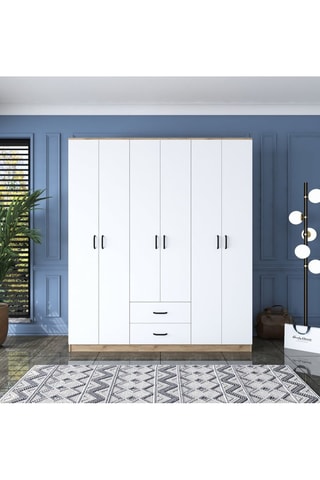 Armoire 6 portes - 180 x 210 x 51,5 cm