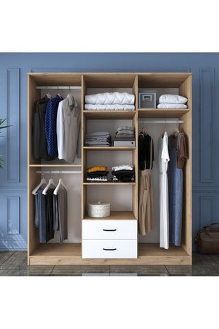 Armoire 6 portes - 180 x 210 x 51,5 cm