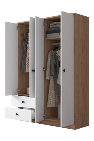 Armoire 4 portes - 120 x 42,5 x 170 cm