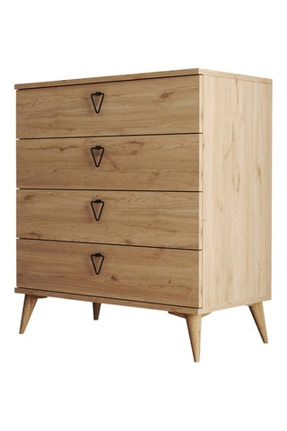 Commode 4 tiroirs Versa - 80 x 90,8 x 45 cm