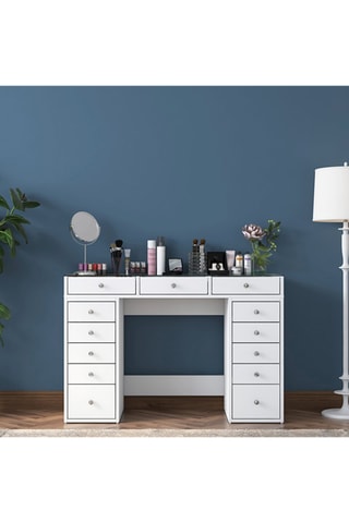 Coiffeuse 13 tiroirs - 120 x 79,8 x 44,5 cm