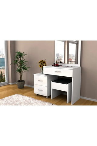 Coiffeuse 3 tiroirs - 35 x 93 x 139 cm