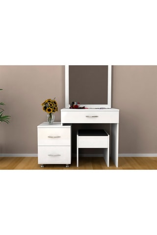 Coiffeuse 3 tiroirs - 35 x 93 x 139 cm