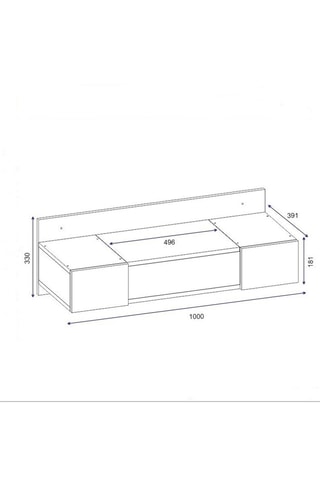 Coiffeuse murale - Blanc